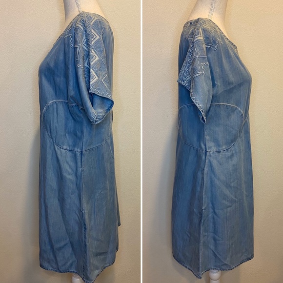 ANTHROPOLOGIE Holding Horses Chambray Dress - Picture 4 of 8